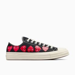 CDG Play Converse Multi Hearts Low Black
