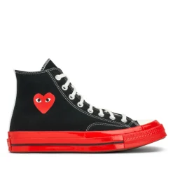 Converse Red Sole High Top (Black)