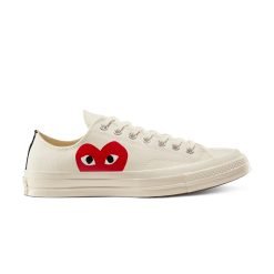 CDG Play x Converse Chuck 70 Low White