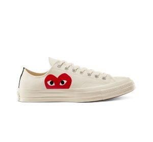 CDG Play x Converse Chuck 70 Low White