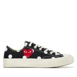 CDG Play Chuck 70 Low Polka Dot Black