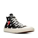 Converse Red Heart Polka Dot Sneakers 70 High (Black)