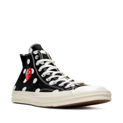 Converse Red Heart Polka Dot Sneakers 70 High (Black)