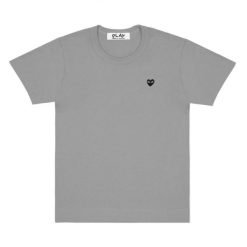 Coloured T-Shirt Small Black Emblem Grey