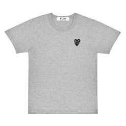 Play Basic Grey T-Shirt Black Family Heart
