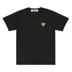 Black Play Basic T-Shirt with Gold
