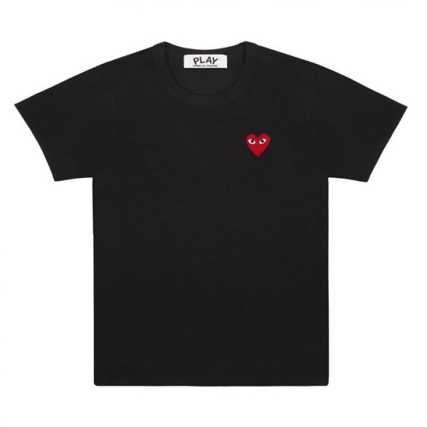 Black PLAY Basic T-Shirt Red Emblem Black PLAY Basic T-Shirt Red Emblem