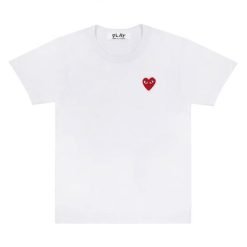 Play Basic T-Shirt Red Emblem (White)