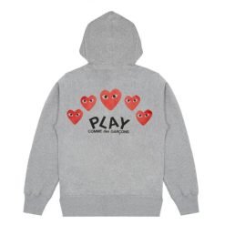 Play Grey Multi Logo Zip Hoodie