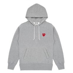 CDG Play Grey Pullover Hoodie