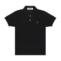 Play Polo Shirt Small Red Emblem (Black)