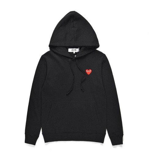 Play-Pullover-Hoodie-(Black)-CDG Play Pullover Hoodie (Black) CDG