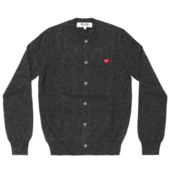 Play Womens Cardigan With Small Red Heart (Grey)
