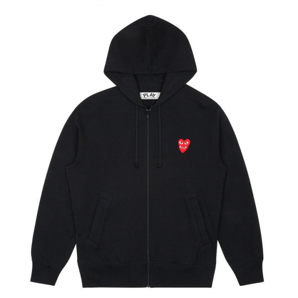 Play-Zip-Hoodie-With-Red-Family-Heart Play Zip Hoodie With Red Family Heart