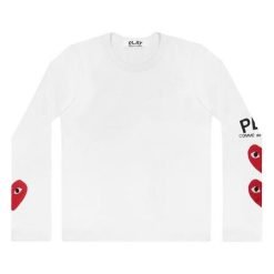Play Comme Des Garcons 3 Heart ls White