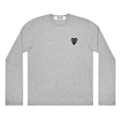 Play CDG Double Eye Black Heart In Grey