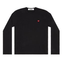 Play CDG Small Red Heart ls (Black)