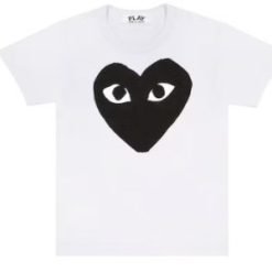 CDG Play Black Heart Tee White