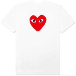 CDG Play Red EmblemmT-Shirt White