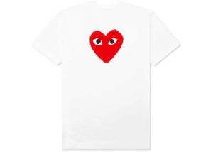 CDG Play Red EmblemmT-Shirt White