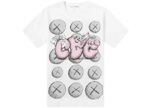 CDG Shirt X KAWS T-Shirt White Pink Grey