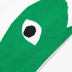 CDG Play Green Emblem Heart Tee White