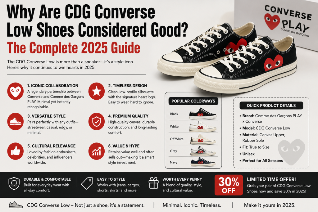 CDG Converse Low Shoes